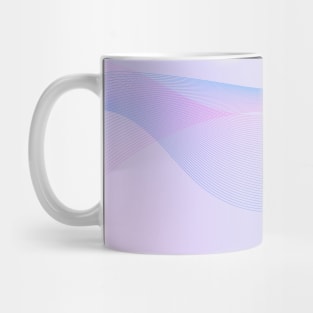 Abstract Wavelines Pink Blue Mug